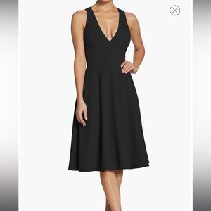 Dress The Population Black Catalina Fit & Flare Midi Dress Women’s XL (10-12)